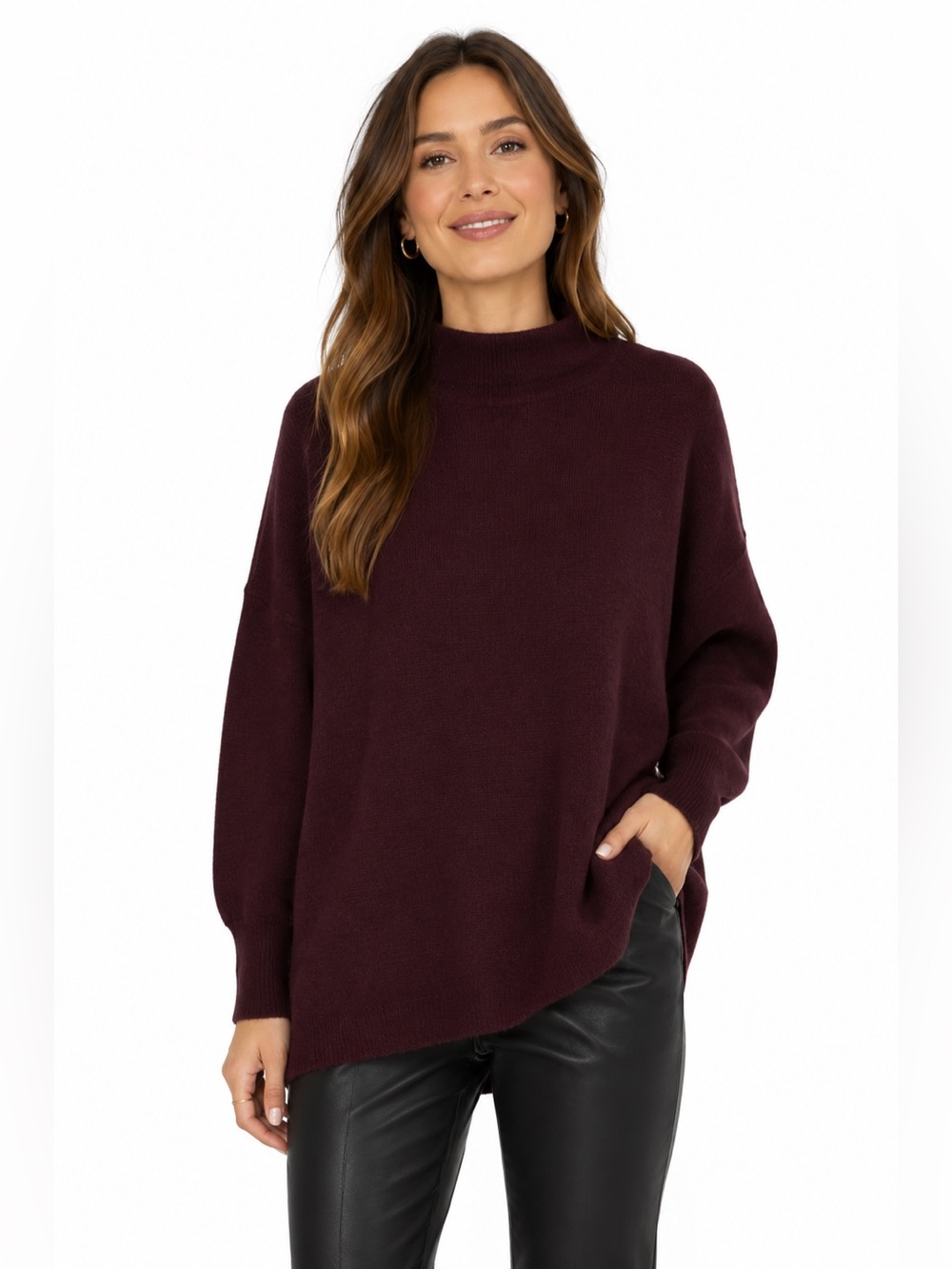 Devoted ($65) Oversized Burgundy Sweater - PTP 31